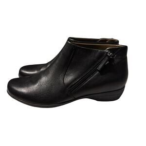 Dansko Boots Womens Size 10 Fifi Ankle Boots Black Leather Zip Comfort Shoes
